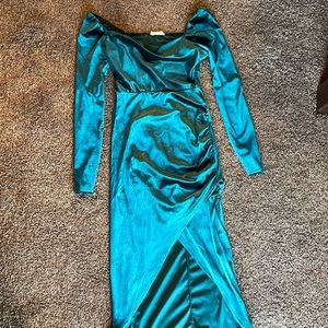 Emerald Green Velvet Dress